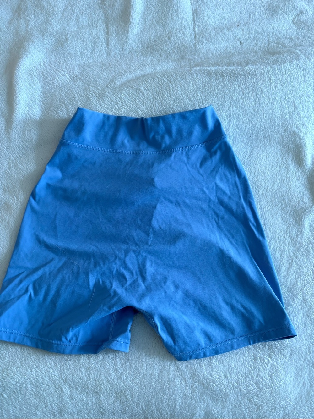 Women's High-Rise Blue Athletic Shorts
